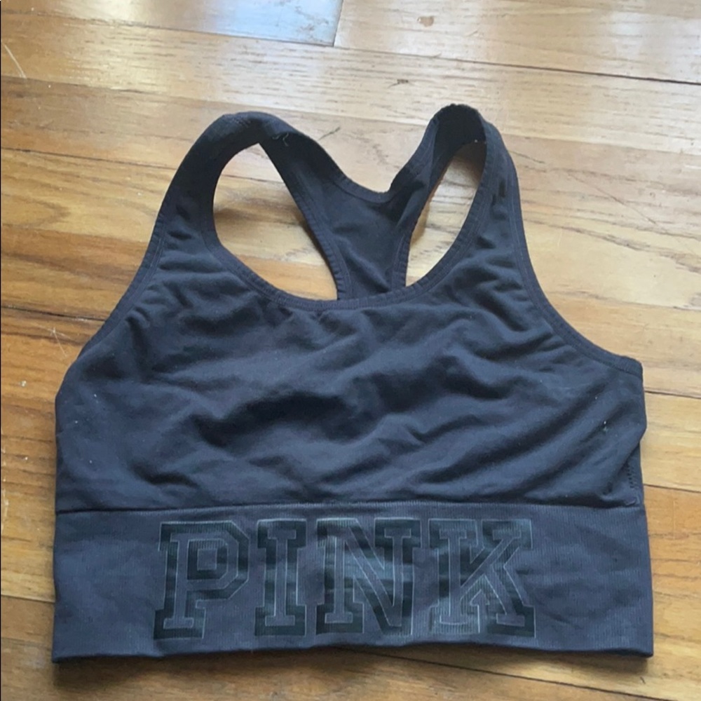 Pink sports bra